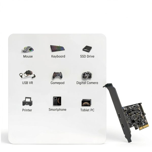 USB C PCIe Expansion Card LDLrui Dual Port 10Gbps Black-6