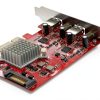 StarTech.com PCIe USB Card 4-Port 2 USB-A + 2 USB-C Red PEXUSB312A2C2V-1
