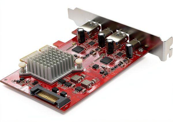 StarTech.com PCIe USB Card 4-Port 2 USB-A + 2 USB-C Red PEXUSB312A2C2V-1