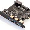Gugxiom USB 3.2 PCIe Expansion Card 5-Port (3 Type‑A, 2 Type‑C) 20Gbps-0