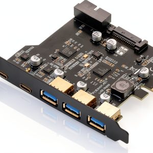 Gugxiom USB 3.2 PCIe Expansion Card 5-Port (3 Type‑A, 2 Type‑C) 20Gbps-0