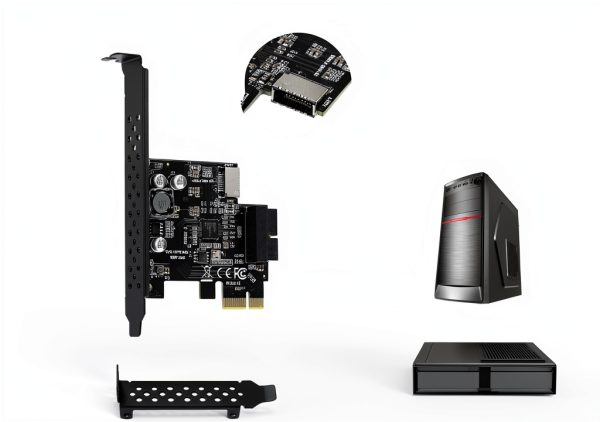 BEYIMEI PCIe USB 3.2 Gen1 Adapter BY-PEXUSB3C Type-E Front Panel Card-4