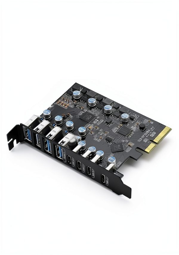 YEELIYA 8‑Port PCIe USB 3.2 Card 4x USB‑A & 4x USB‑C for Desktop-2