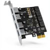 USB 3.0 Expansion Card GLOTRENDS 4 Port PCIe x1 High Power-7