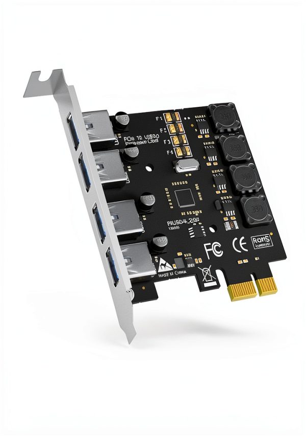 USB 3.0 Expansion Card GLOTRENDS 4 Port PCIe x1 High Power-7