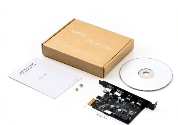 USB PCIe Expansion Card UP6210 by YEELIYA with 2 USB C and 2 USB A-6