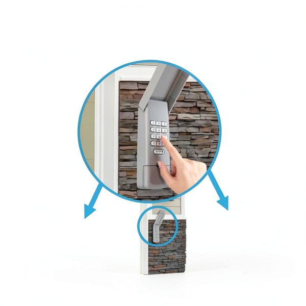 Garage Door Opener Keypad BeanKOneal Gray Multicolor Learn Button-2