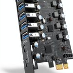 PCIE USB 3.0 Expansion Card 7 Ports (5X Type-A and 2 USB C) PCIe Card Super Speed PCI Express USB3 Hub Controller Adapter for Windows 11/10/8/7/XP and MAC OS/Linux-0
